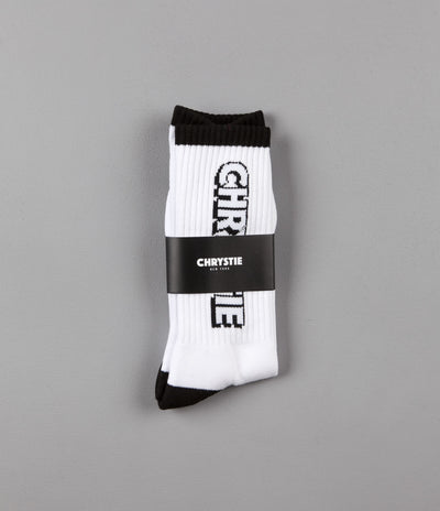 Chrystie NYC OG Logo Socks - White