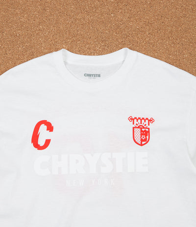Chrystie NYC x Chinatown Soccer Club T-Shirt - White / Red