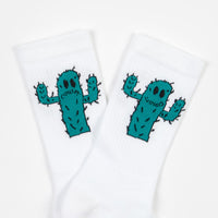 Civilist Cactus Smiler Socks - White thumbnail
