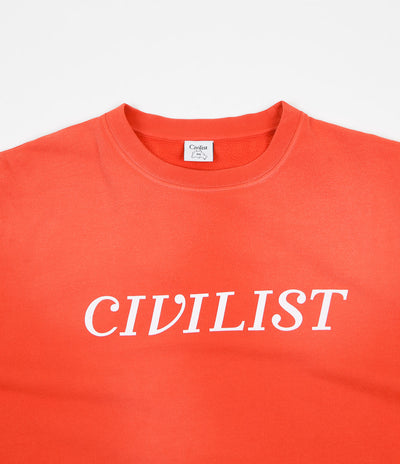 Civilist Chakra Dyed Crewneck Sweatshirt - Overdyed Red