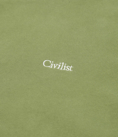 Civilist Mini Logo Crewneck Sweatshirt - Pigment Dyed Olive