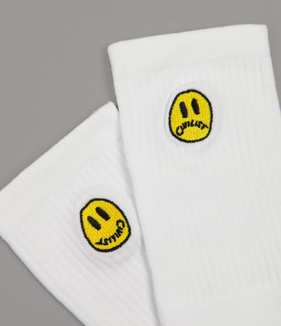 Civilist Mini Smiler Socks - White