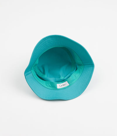 Teal Civilist Spike Bucket Hat Kids logo patch bucket hat Blau