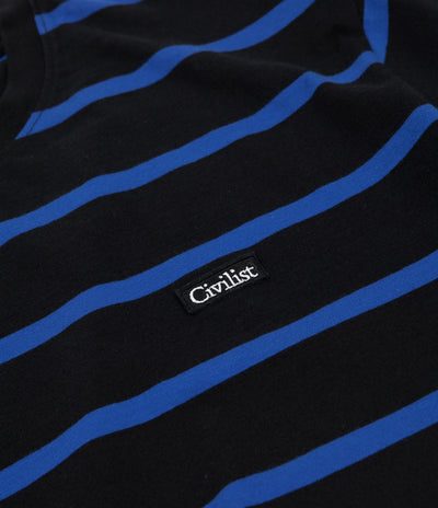Civilist Striped T-Shirt - Black / Blue