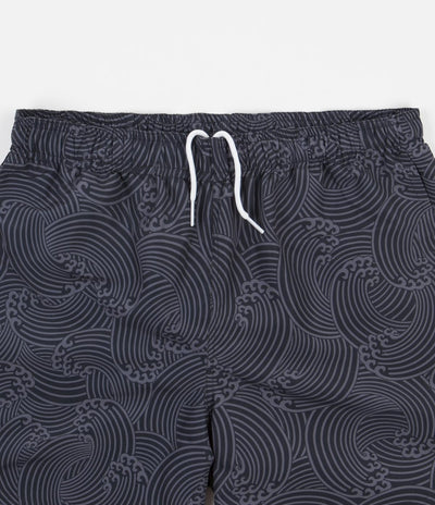 Civilist Wave Swim Shorts - Black / Grey