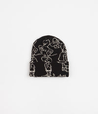 Classic Grip Confused Character Beanie - Black