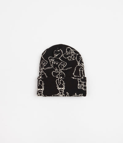 Classic Grip Confused Character Beanie - Black