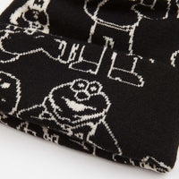 Classic Grip Confused Character Beanie - Black thumbnail