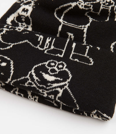Classic Grip Confused Character Beanie - Black