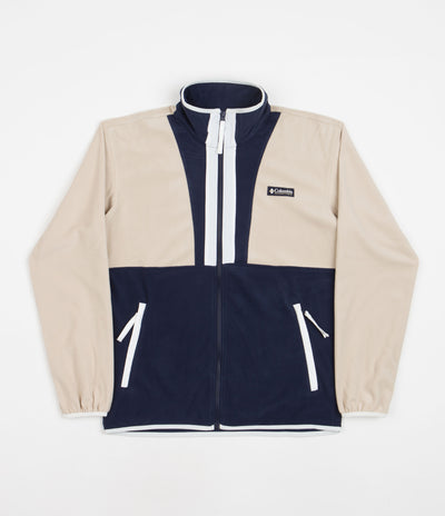 Columbia Back Bowl Lightweight Fleece - Ancient Fossil / Collegiate Navy / White