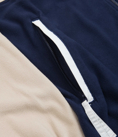 Columbia Back Bowl Lightweight Fleece - Ancient Fossil / Collegiate Navy / White