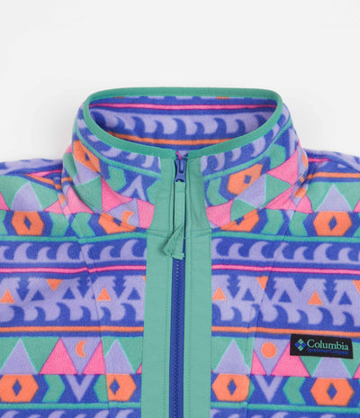 Columbia Back Bowl Lightweight Fleece - Purple Lotus Camp Blanket / Bright Aqua