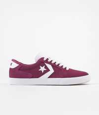 Converse Checkpoint Pro Ox Shoes - Rose Maroon / White / White