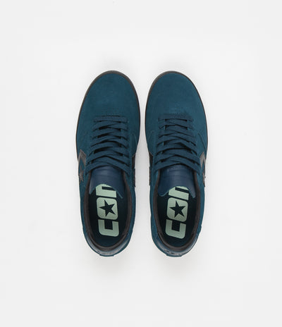 Converse Checkpoint Pro Ox Suede Shoes - Midnight Turquoise / Black / Black