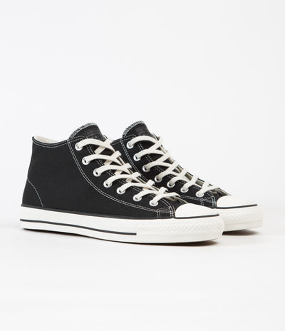 Converse Cons CTAS Pro Mid Cut Off Shoes - Black / Black / Egret