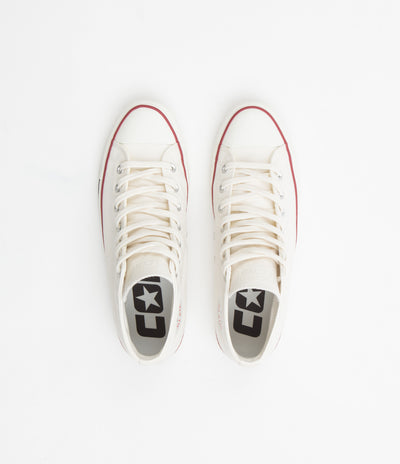Converse Cons CTAS Pro Mid Cut Off Shoes - Egret / Red / Clematis Blue