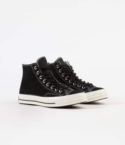 Converse CTAS 70's Hi Shoes - Black Suede / Black / Egret