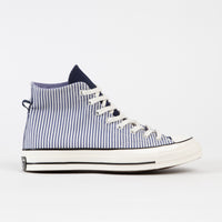 Converse CTAS 70's Hi Hickory Stripe Shoes - Washed Indigo / Egret / Black thumbnail