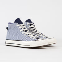 Converse CTAS 70's Hi Hickory Stripe Shoes - Washed Indigo / Egret / Black thumbnail