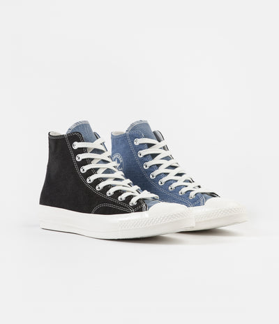 Converse CTAS 70's Hi Renew Denim Shoes - Dark Denim / Light Denim / Egret