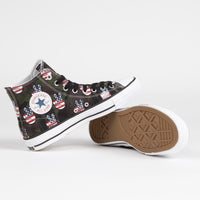 Converse CTAS Pro Hi Camo Peace Shoes in Piquant Green and Insignia Blue / Varsity Red thumbnail
