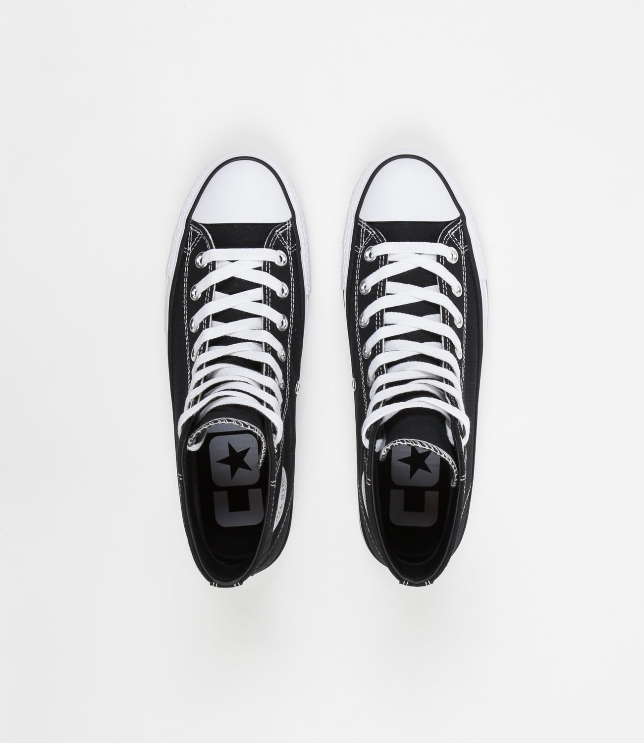 Converse CTAS Pro Hi Canvas Shoes Black Black White Flatspot