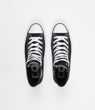 Converse CTAS Pro Hi Canvas Shoes - Black / Black / White