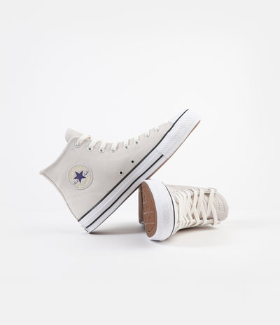 Converse CTAS Pro Hi Suede Shoes - Vintage White / White / Black