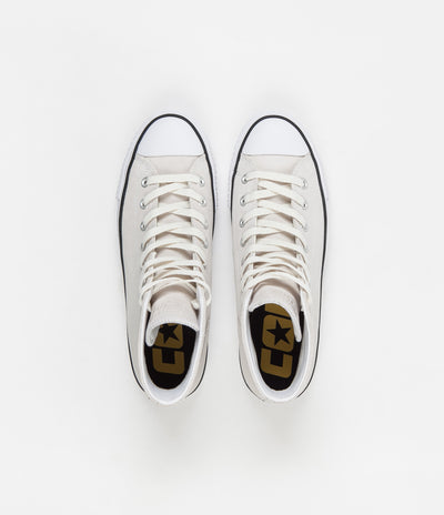 Converse CTAS Pro Hi Suede Shoes - Vintage White / White / Black