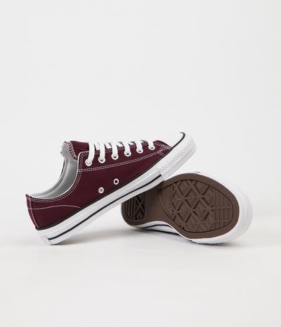 Converse CTAS Pro Ox Shoes - Dark Sangria / White