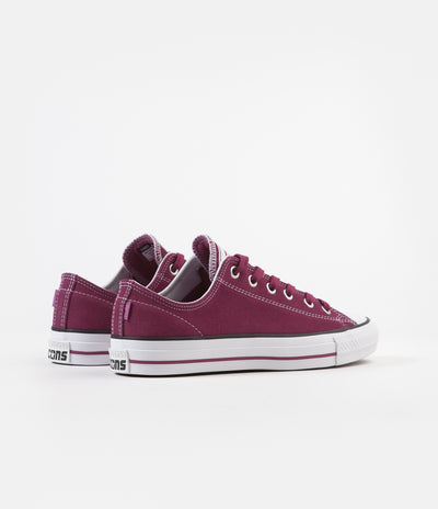 Converse CTAS Pro Ox Shoes - Rose Maroon / White / Rose Maroon