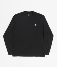 Converse Embroidered Star Chevron Long Sleeve T-Shirt - Black