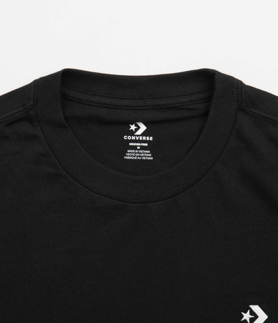 Converse Embroidered Star Chevron Long Sleeve T-Shirt - Black