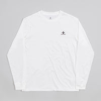 Converse Embroidered Star Chevron Long Sleeve T-Shirt - White thumbnail