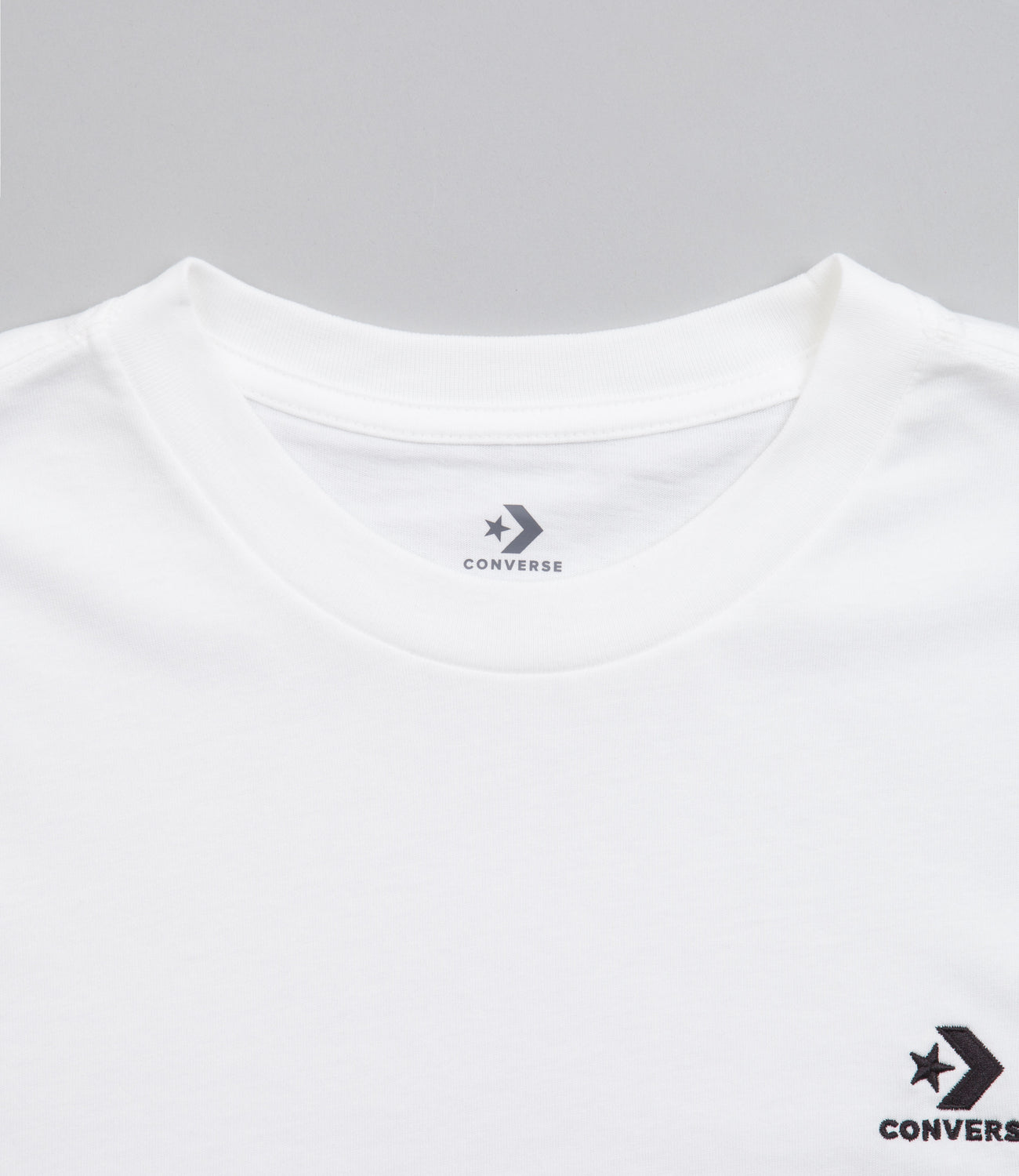 T-Shirt Sleeve Star Converse Long - Embroidered Flatspot Chevron White |