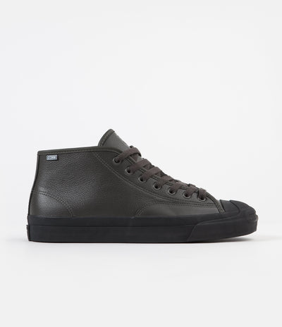 Converse Jack Purcell Pro Mid Leather Jake Johnson Shoes - Beluga / Black / Black