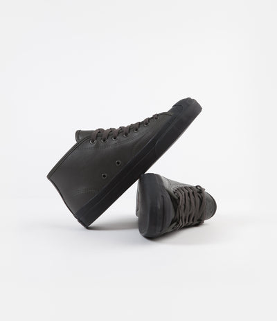 Converse Jack Purcell Pro Mid Leather Jake Johnson Shoes - Beluga / Black / Black