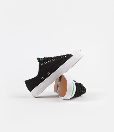 Converse Jack Purcell Pro Op Ox Shoes - Black / Acid Green / White