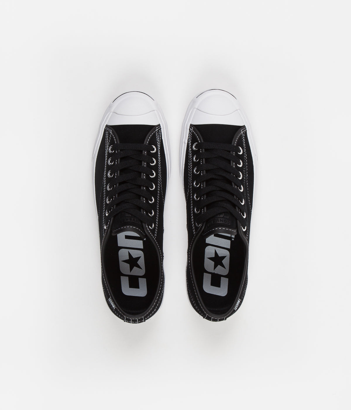 Converse Jack Purcell Pro Ox Shoes - Black / White | Flatspot