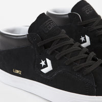 Converse Louie Lopez Pro Mid Shoes - Black / Black / White thumbnail
