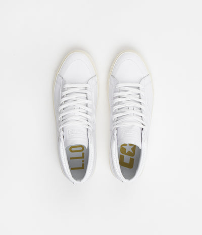 Converse Louie Lopez Pro Mono Leather Shoes - White / White / Egret