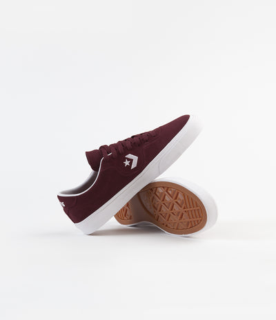 Converse Louie Lopez Pro Ox Classic Suede Shoes - Dark Burgundy / White / Gum
