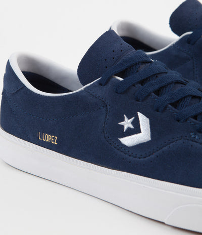 Converse Louie Lopez Pro Ox Classic Suede Shoes - Navy / White / Gum