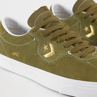 Converse Louie Lopez Pro Ox Shoes - Dark Moss / Gold / White thumbnail