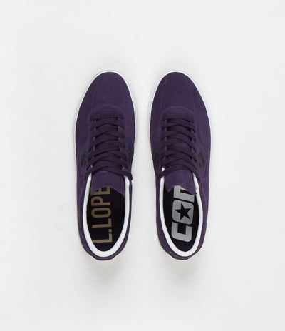 Converse Louie Lopez Pro Ox Suede Shoes - Grand Purple / Black / White