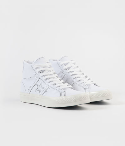 Converse One Star Academy Hi Shoes - White / Fir / Egret