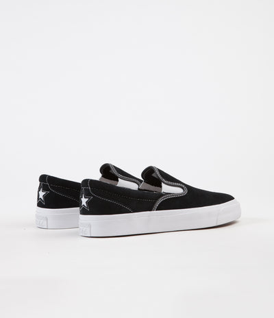 Converse One Star CC Slip On Shoes in Black and White / White