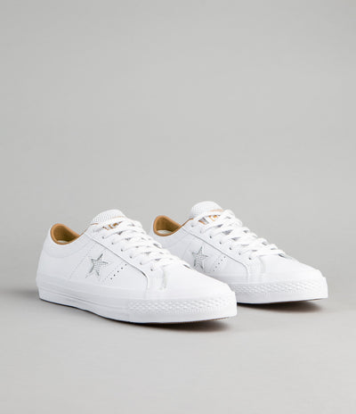 Converse One Star Leather OX Shoes - White / Sand Dune