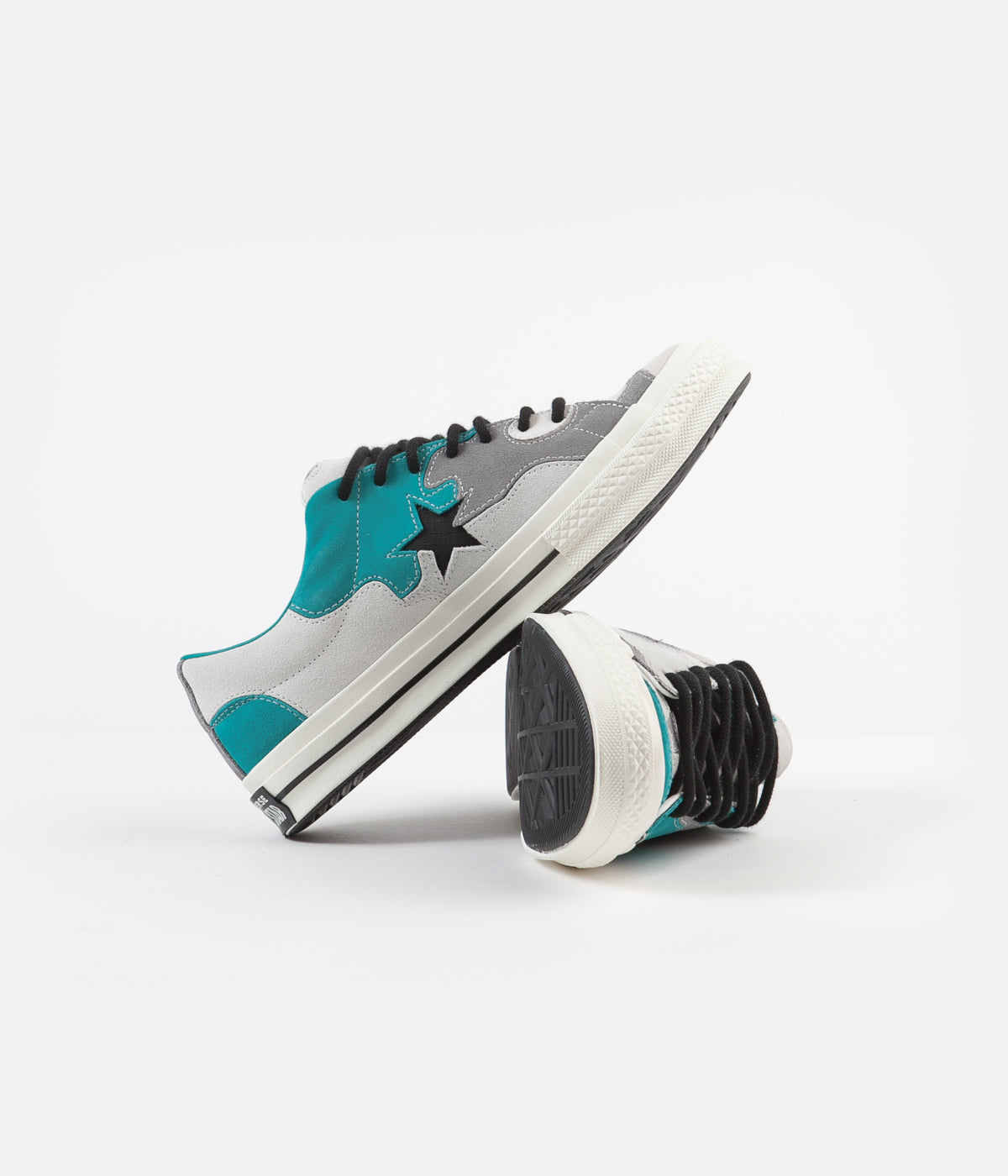 Converse One Star Ox Camo Suede Shoes Vintage White Turbo Green Flatspot