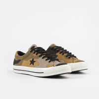 Converse One Star Ox Camo Suede Shoes - Black / Olive Flak / Wheat thumbnail